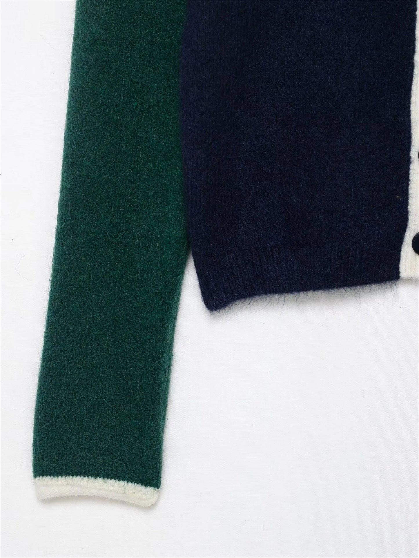 Color-Block Knit Cardigan for Women – 2025 Fashion Trend