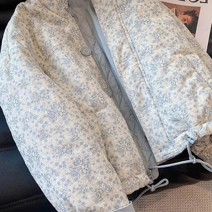 New Winter Fashion Floral Parkas