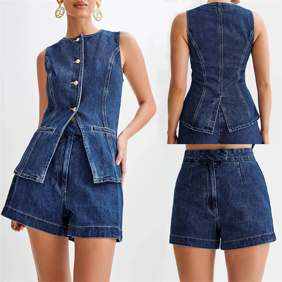 Summer Off Shoulder Cropped Denim Top For Women
