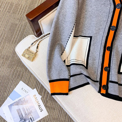 Street Style Edit - The Contrast Trim Cardigan Outfit Idea