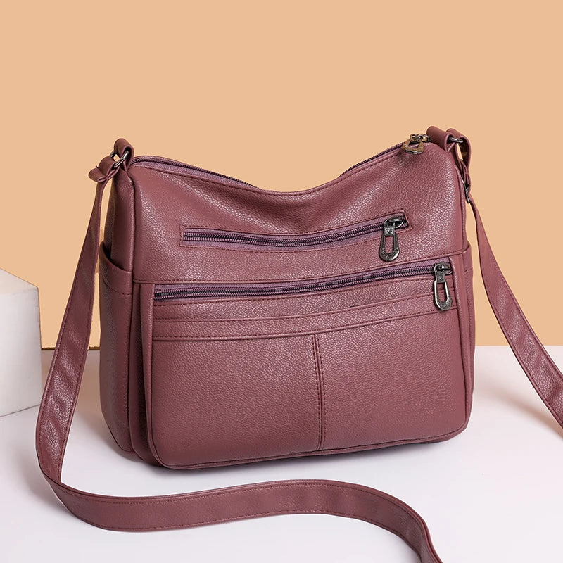 Rectangle Womens Soft Leather Handbags