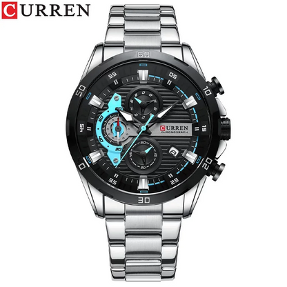 Mens Stainless Steel Creative Waterproof Analog Watches