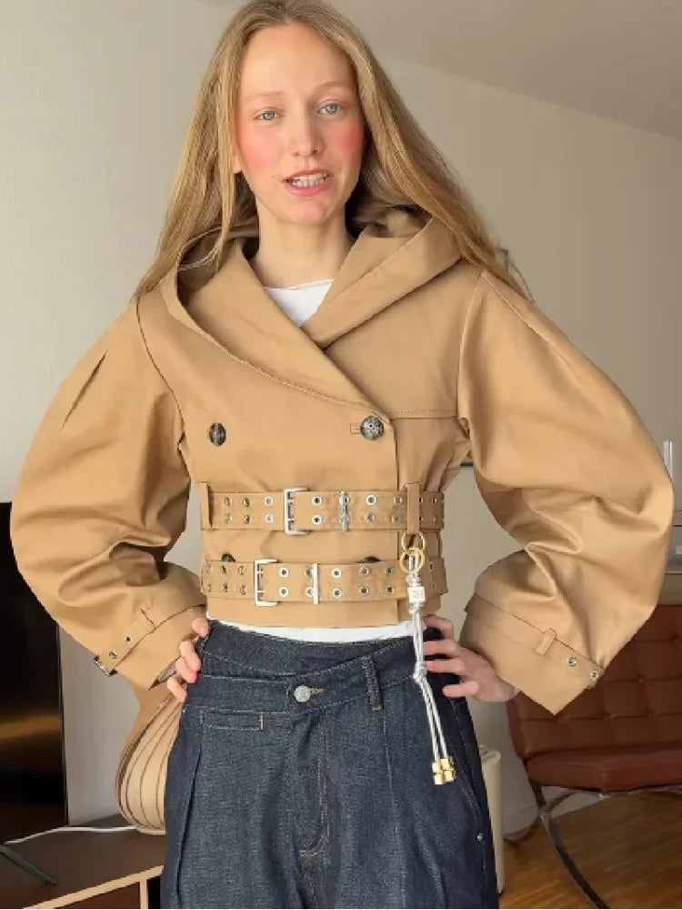 Oversize Long Single Breasted Womens Trench Coat