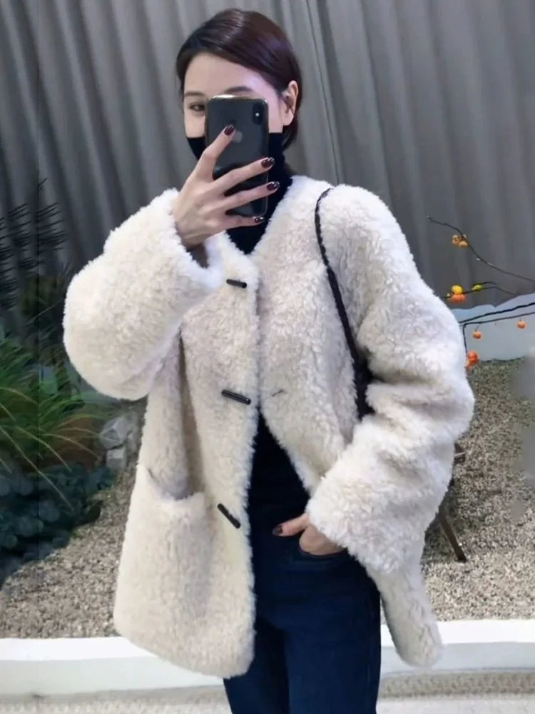 New O Neck Single Breasted Coats