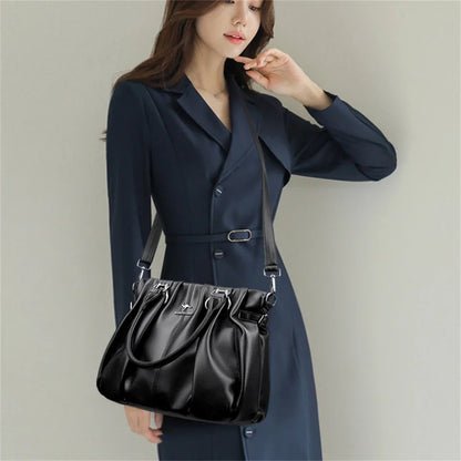 Designer Luxury Genuine Leather Soft Tote Bags For Women