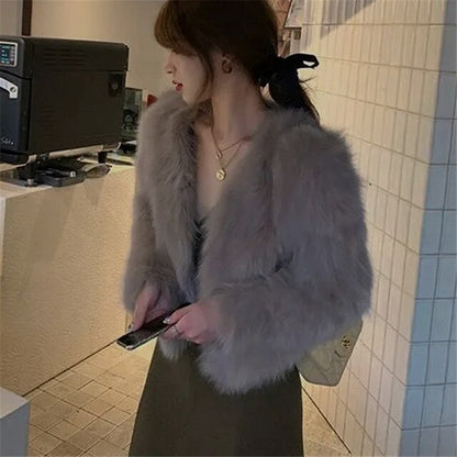 Elegant Thick Faux Fur Coats