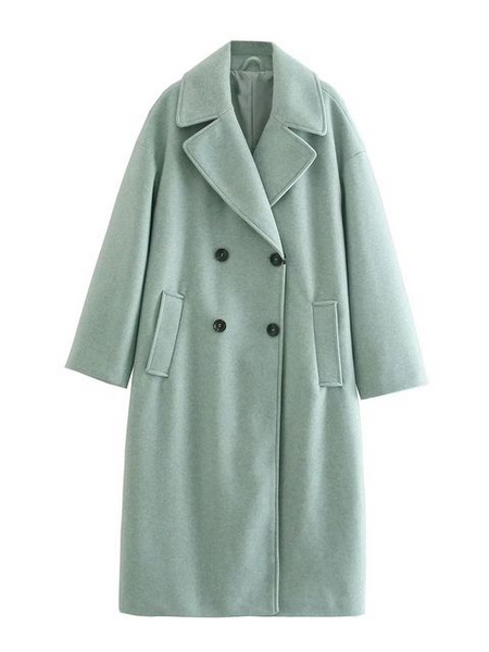 Single Breasted V-Neck Loose Style Coats For Women