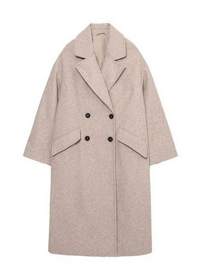 Single Breasted V-Neck Loose Style Coats For Women