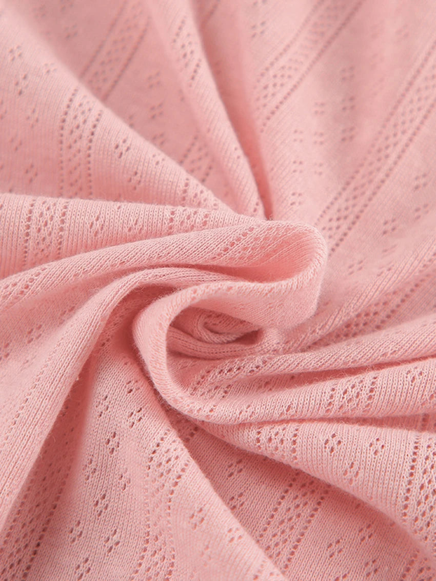 Womens 3 Piece Sleepwear Set O Neck Long Sleeve Nightie Tank Tops Shorts Pajamas For Cozy Nights