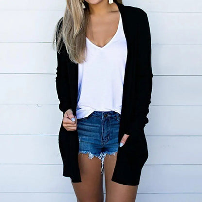 Casual Long Pocket Cardigan Sweater