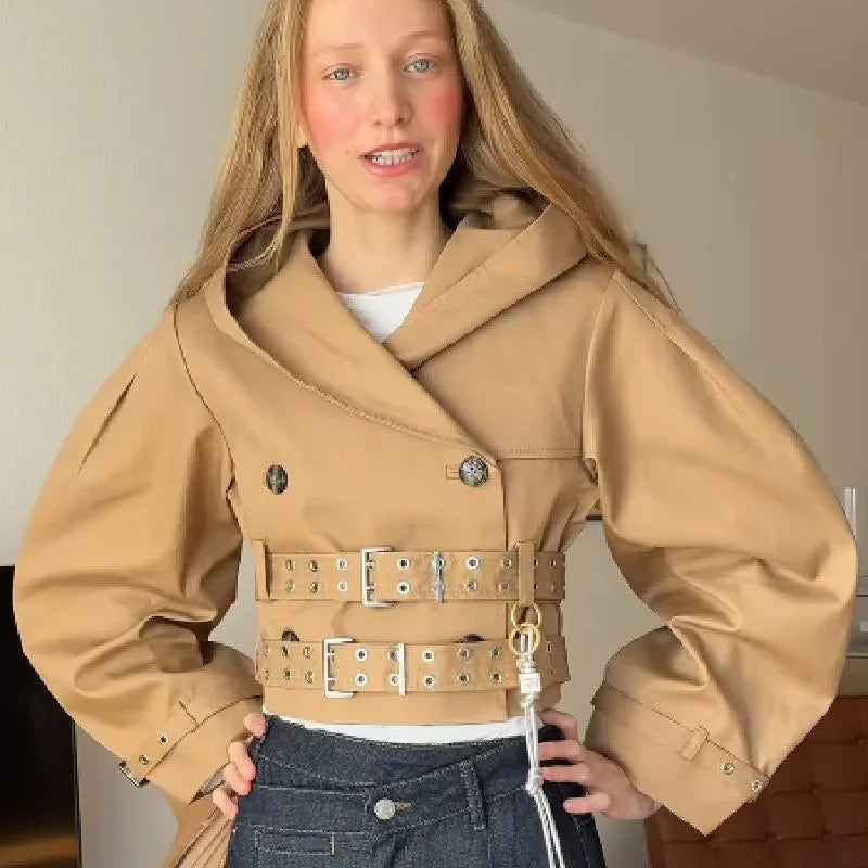 Oversize Long Single Breasted Womens Trench Coat