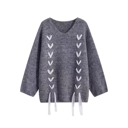 2025 Fall Winter White Knitted Sweater For Women Fashion Sweatshirt Luxury Designer Knit Pink Elegant Tops