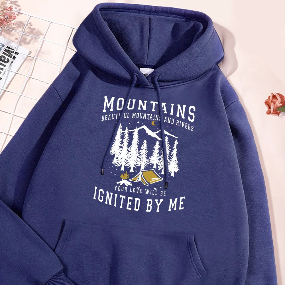 North Carolina Great Smoky Mountains Printed Cotton Hoodies