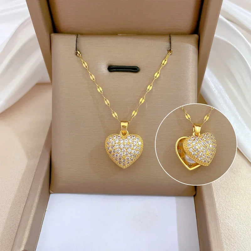 Heart Shaped All Pearl Necklace