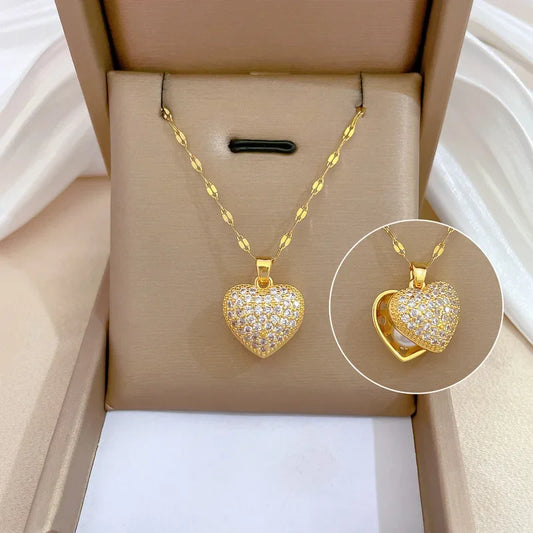 Heart Shaped All Pearl Necklace