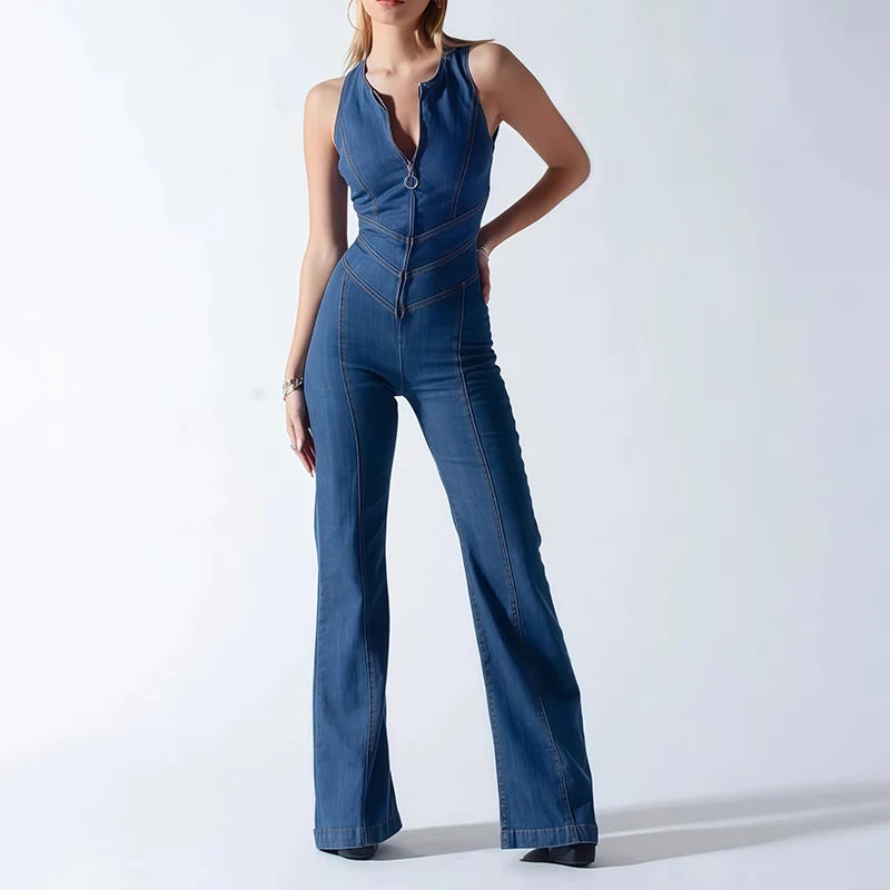 New Blue Denim Jumpsuits