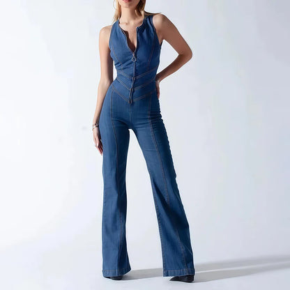 New Blue Denim Jumpsuits