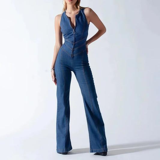 New Blue Denim Jumpsuits