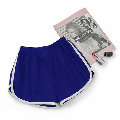 Side Zipper Bright Color Women Yoga Shorts