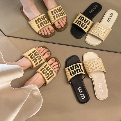 Womens Flat Summer Slippers