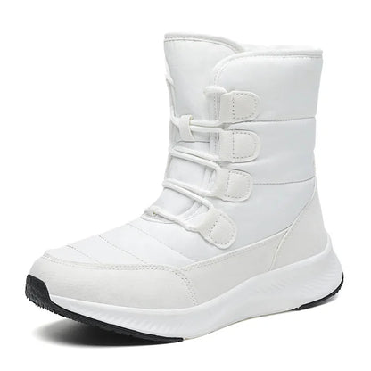 Cozy White Plush Snow Boots for Women | 2025 Winter Non-Slip Platform Boots