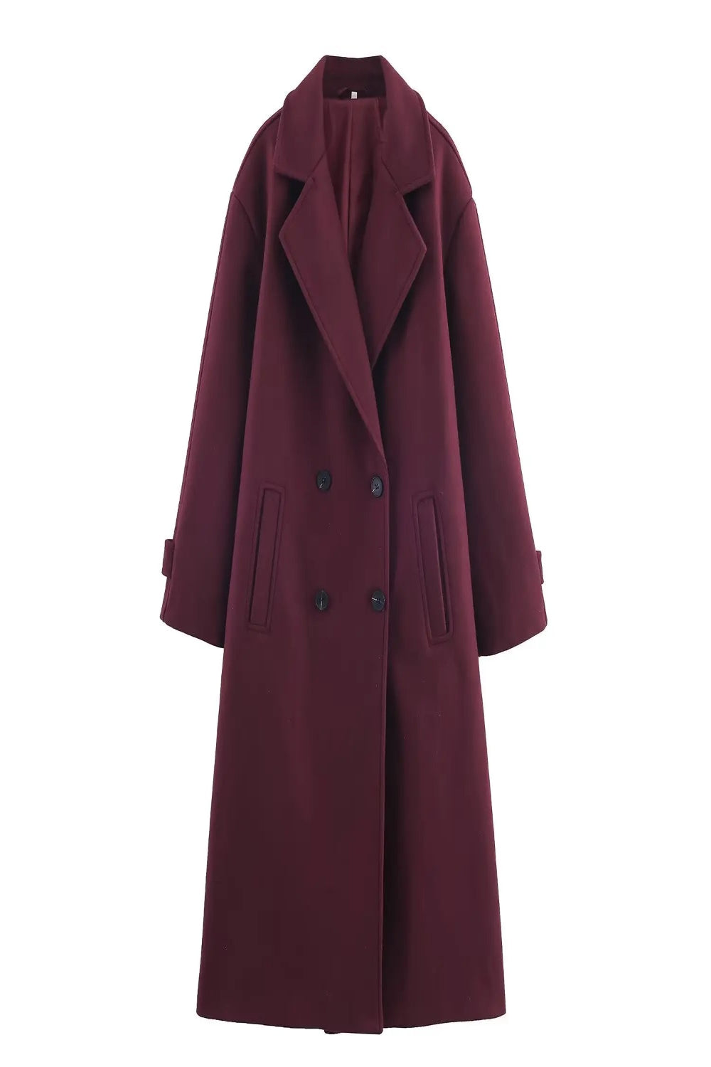 Maroon coat on a white background