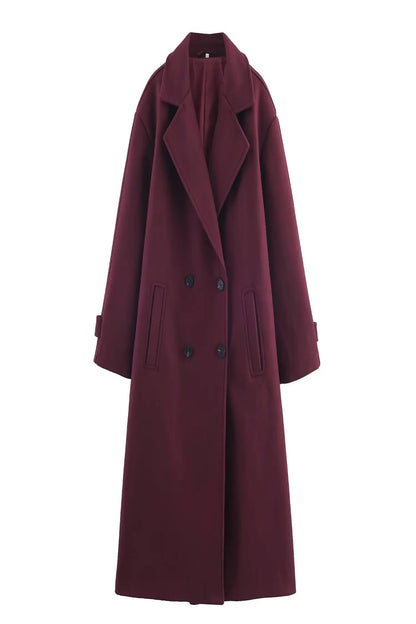 Maroon coat on a white background