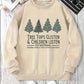 Tree Tops Glisten Printed Crew Neck Sweatshirts