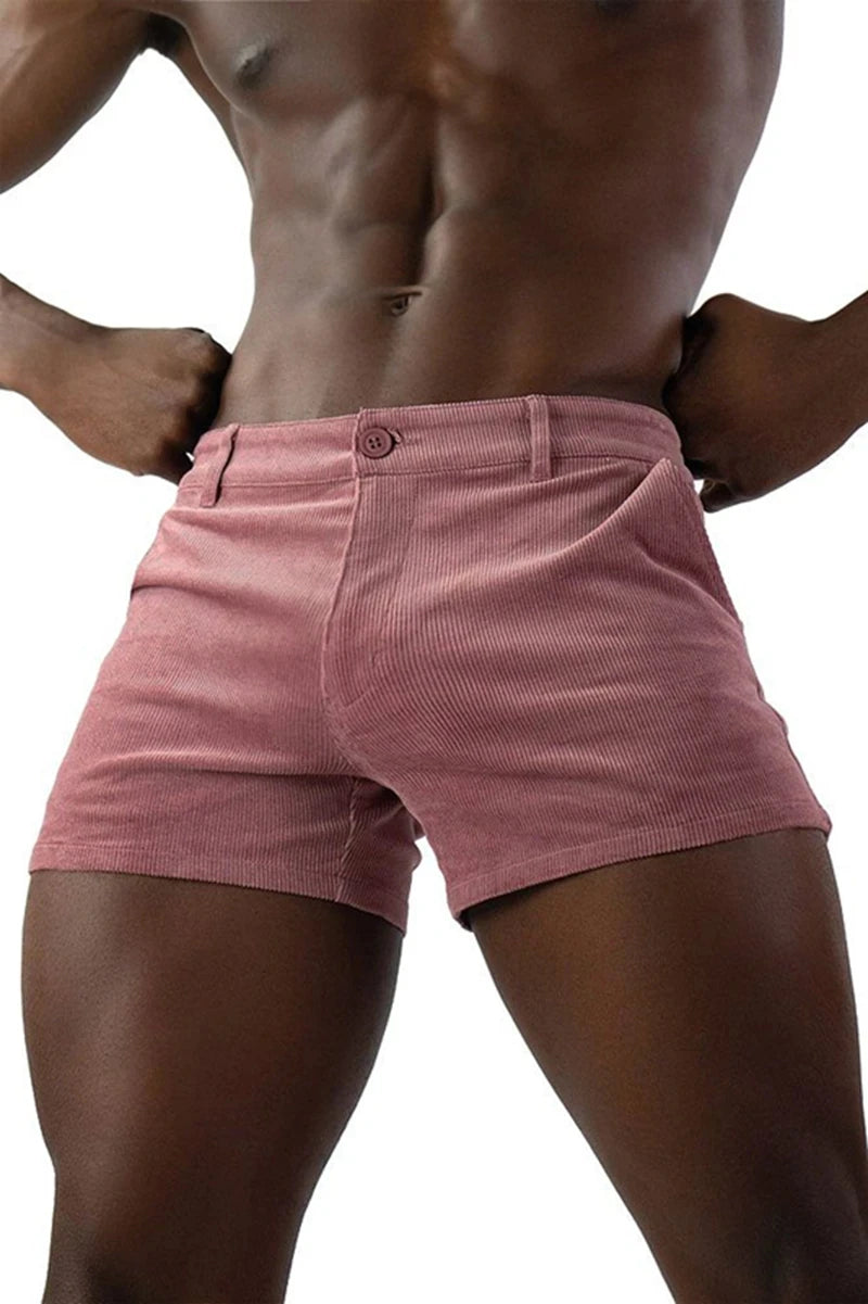 Super Soft Retro Line Plus Size Casual Shorts For Men