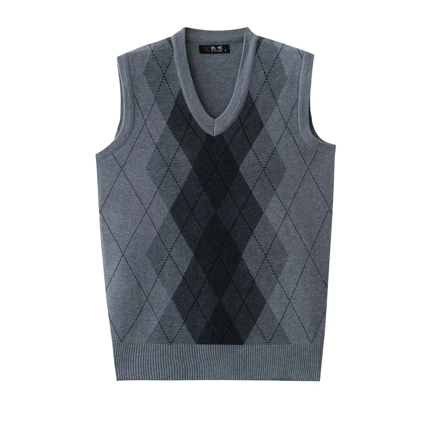 Argyle Basic Solid Color O Neck Long Sleeve Knitted Men S Sweaters