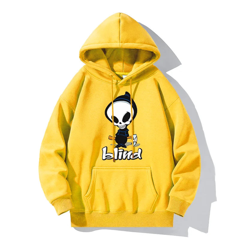 Plus Size Casual Skull Head Printed Crew Neck Sweatshirts