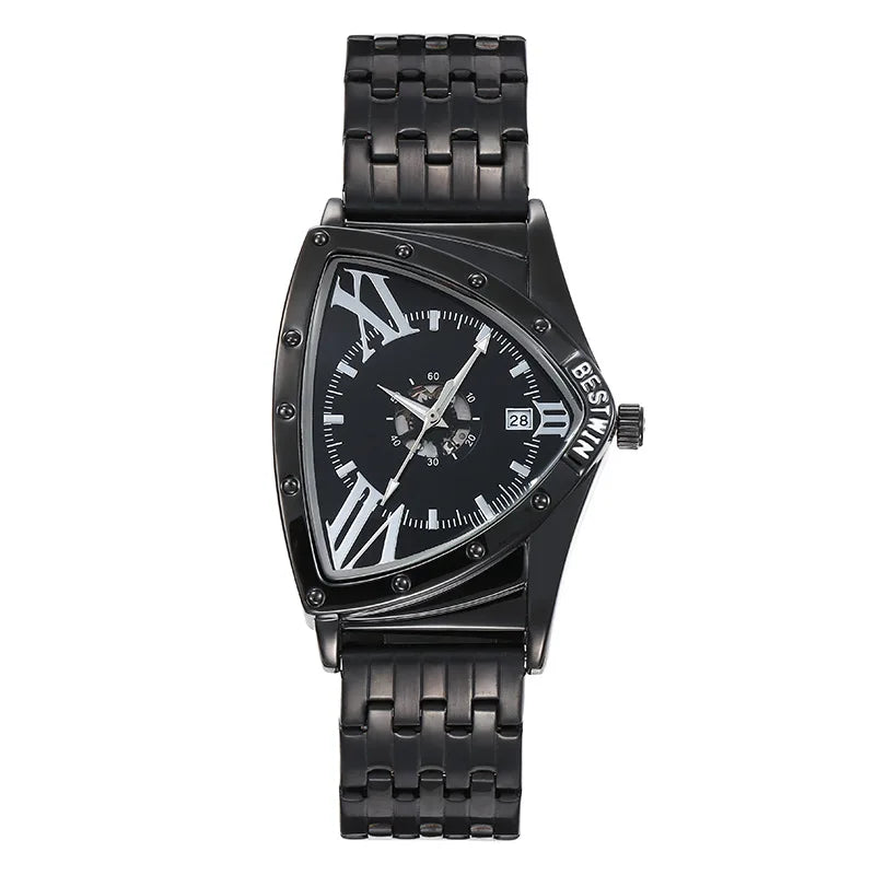 Triangle Frame Silicone Strap Luxury Quartz Men Watches