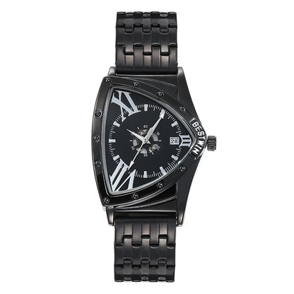 Triangle Frame Silicone Strap Luxury Quartz Men Watches