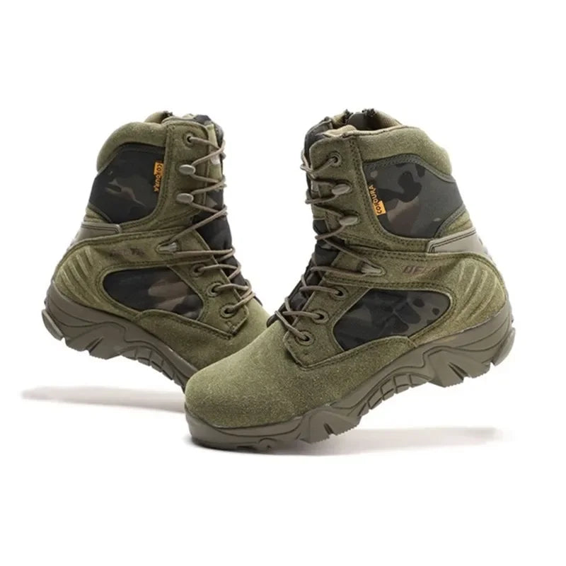 Mens Waterproof Lace Up Tactical Boots