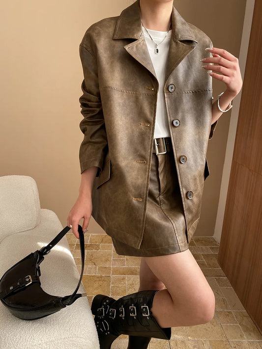 Spring Fashion Single Breasted Crop Jackets