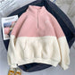 Comfortable Half High Zipper Collar Polar Fleece Sweatshirts For Women