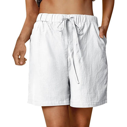 Coastal Aesthetic - Effortless Linen Shorts Vacation Outfit