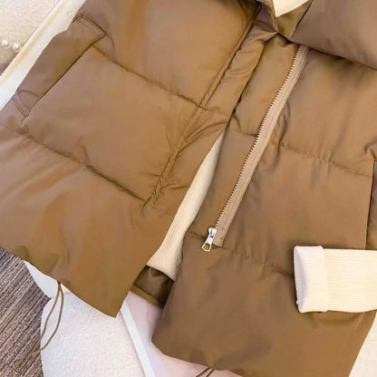 Elegant Winter Down Vest for Effortless Chic Office Street Style Layering