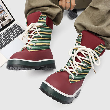 Womens Men Increased Strong Outsole Toe Boots