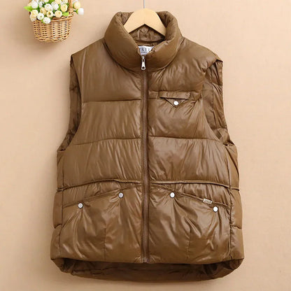 Korean Sleeveless Down Vest: Autumn/Winter Warmth