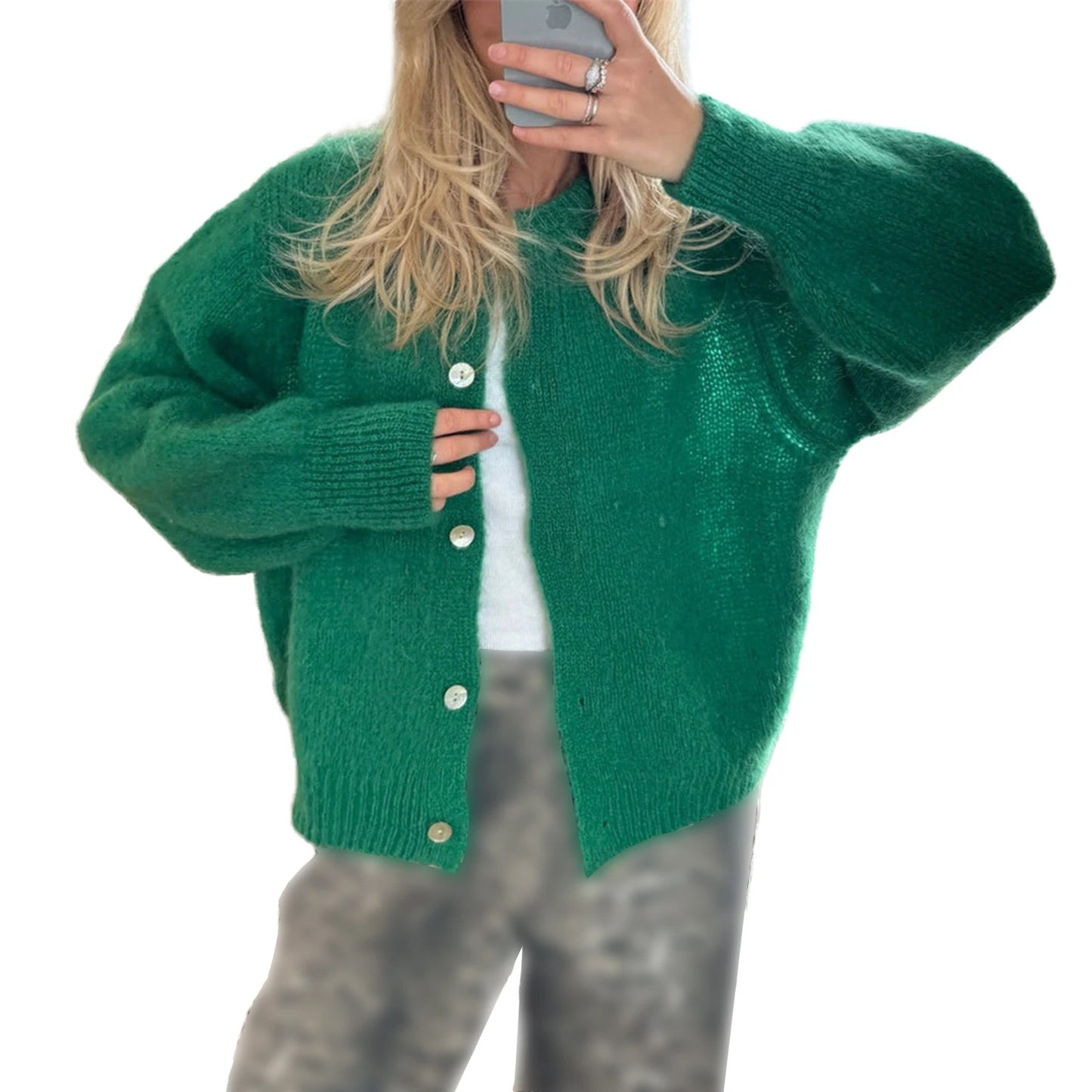 Casual Soft Single Breasted Cardigan Sweater