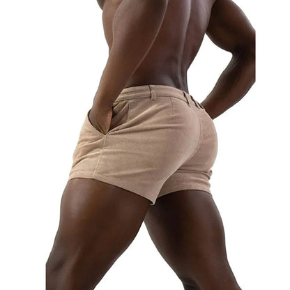 Super Soft Retro Line Plus Size Casual Shorts For Men