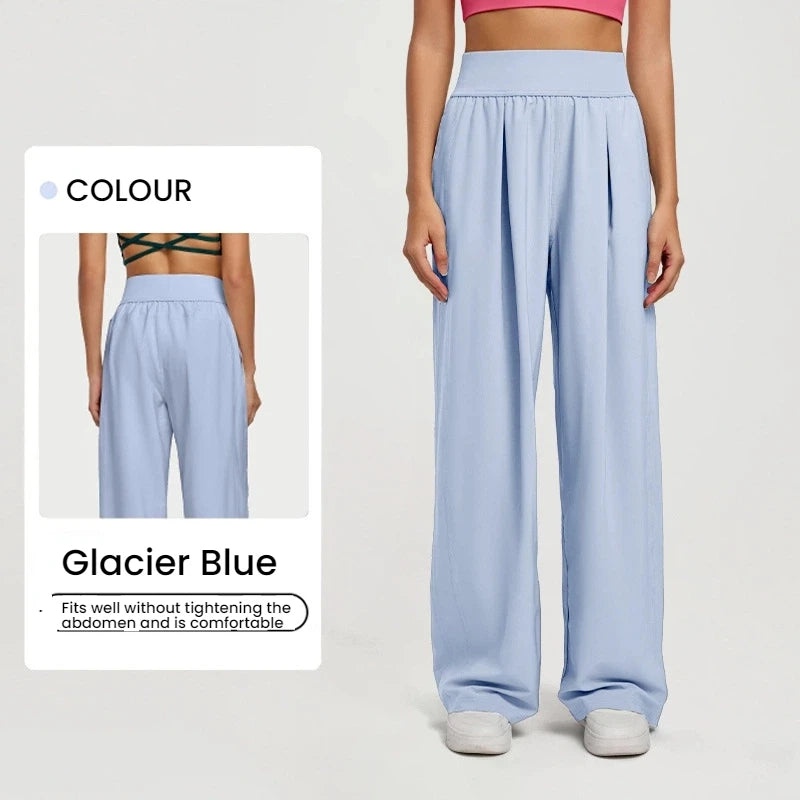 California Summer Street Style Wide Leg High Waist Pants