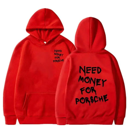 Funny Need Money Letter Print Hoodie Oversized Sweatshirt For Men Women Casual Streetwear