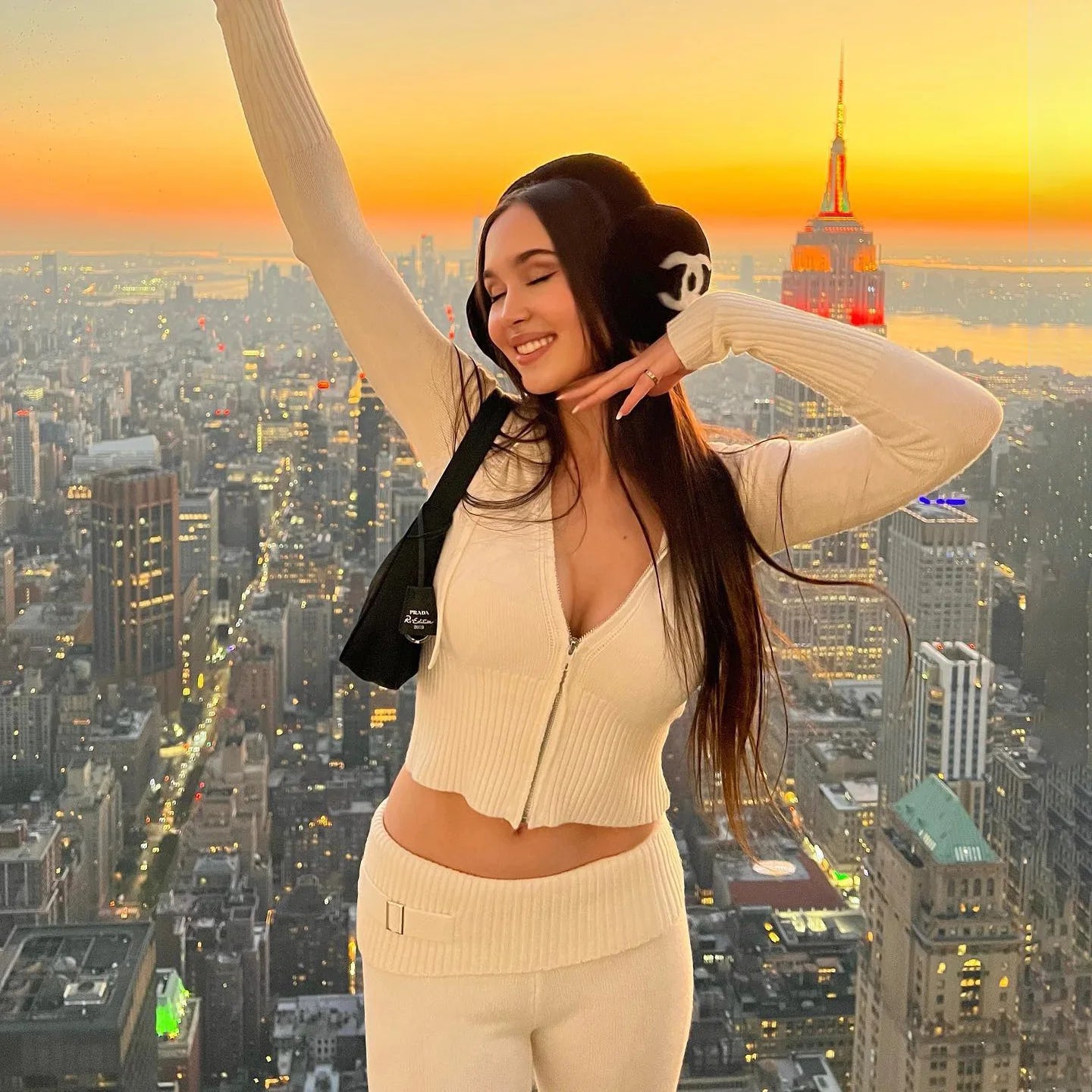 Long Sleeve Zipper Solid Knitted 2 Piece Sets Women Tracksuits