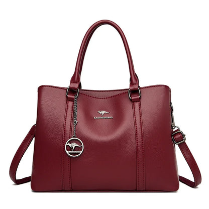 Genuine Leather Luxury Tote Bag For Women High Quality Designer Handbag Crossbody