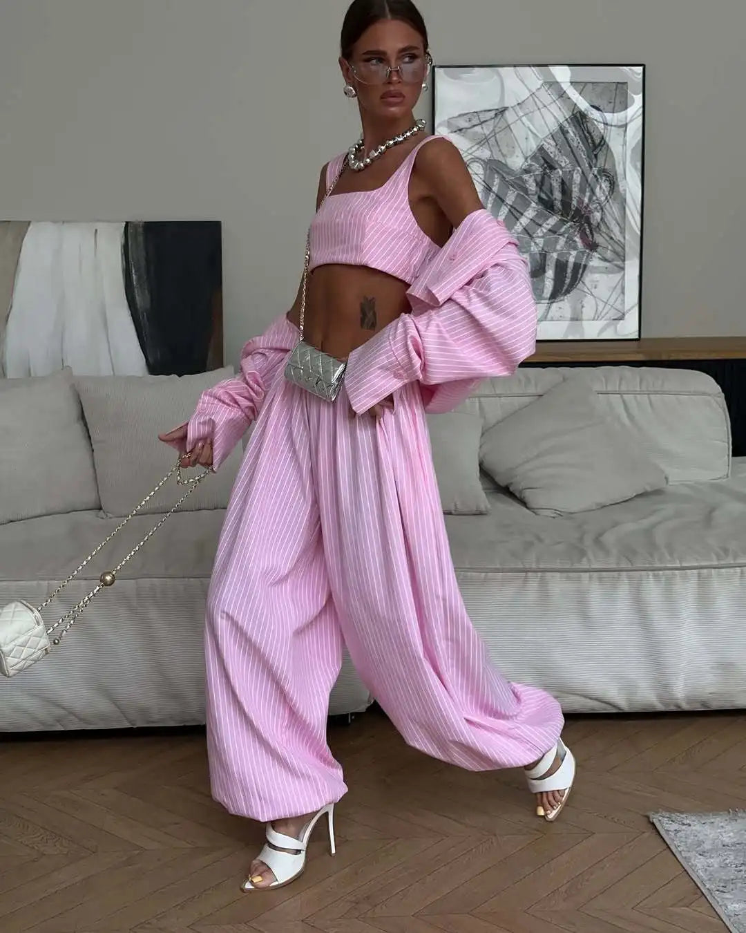 Casual Woolen Loose Pants