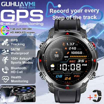 Running Swimming Altimeter Barometer Compass Multi Functional Waterproof Smartwatches