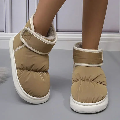 Fashion Winter Snow Boots For Women Warm Outdoor Cotton Boots Cold Proof Furry Design Plush Faux Fur Shoes For Ladies Girls