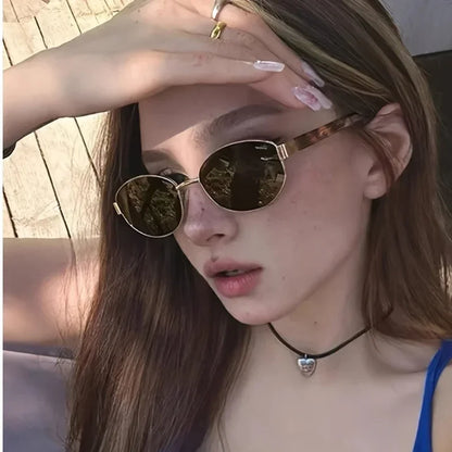 90s Retro Style Round Sunglasses For Women